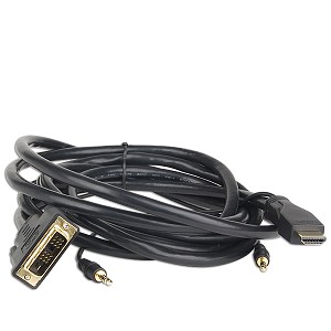 10ft HDMI to DVI-D Single Link (M) Cable w/3.5 mm Audio Connecto